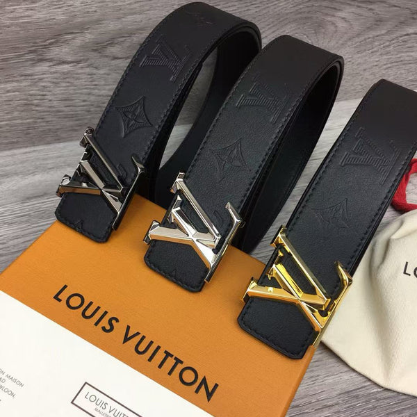LV M0032 Belt 40mm Black Calfskin