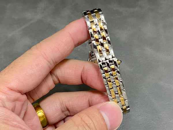 PANTHERE DE CARTIE 22MM QUARTZ GOLD STEEL WHITE DIAL BEST VERSION