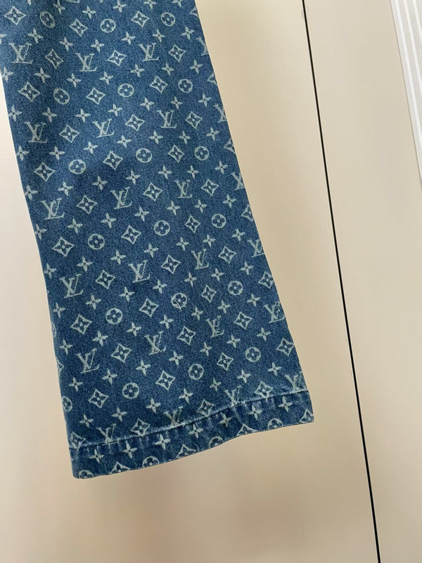 LV Monogram Blue Denim Pants
