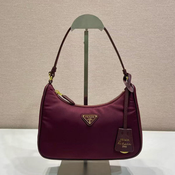 Prada Re-Edition 2005 Re-Nylon bag Burgundy Recycled polyamide