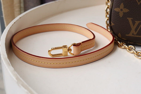 LV Pochette Accessoires Handbag 24cm in Dark Brown Monogram Canvas