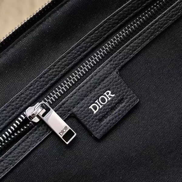 Weekender 40 Dior Oblique Jacquard Black Grained Calfskin Frabic