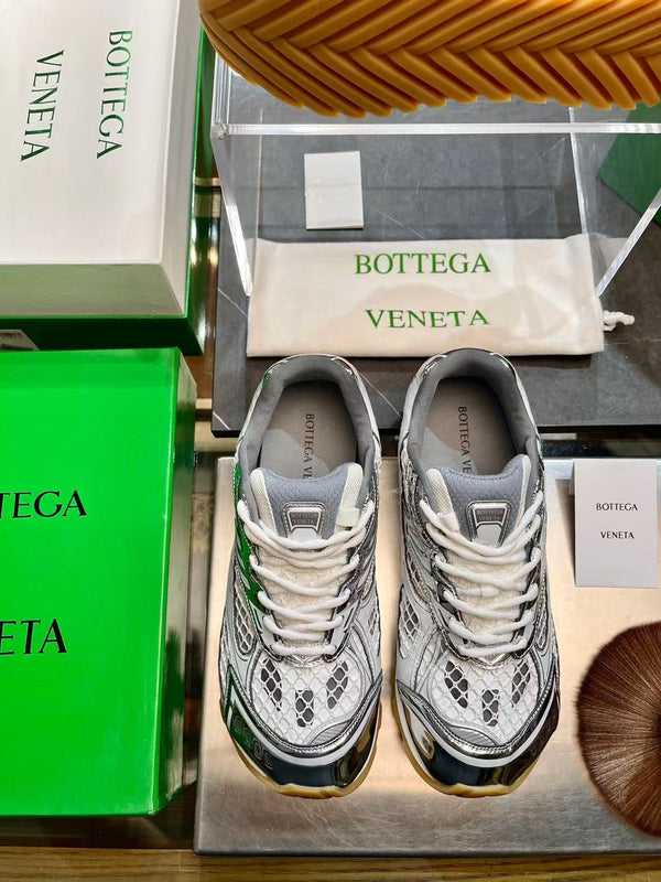 BV 25s Orbit Sneaker Silver White Technical Fabric Lace-up