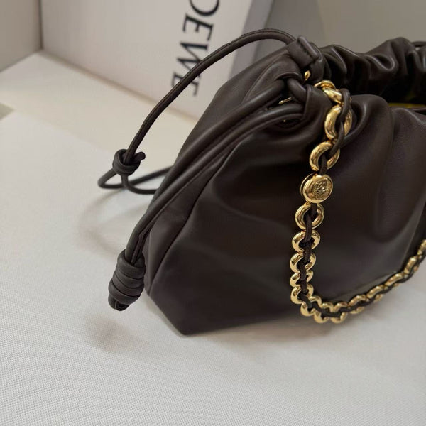 Loewe Flamenco Purse 41 Bag Dark Brown Nappa Lambskin