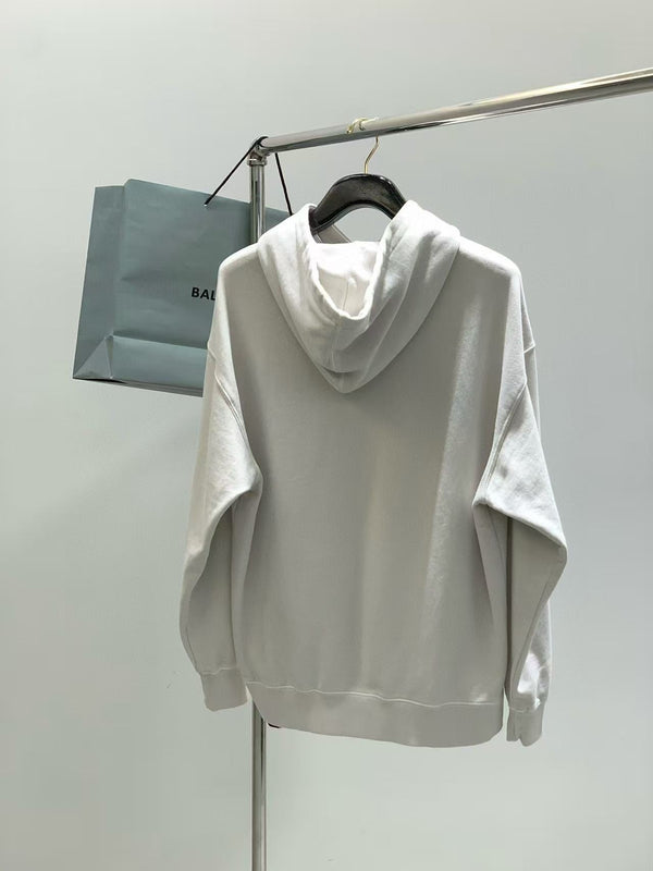 Balenciaga 25 Hoodie White Cotton 0050