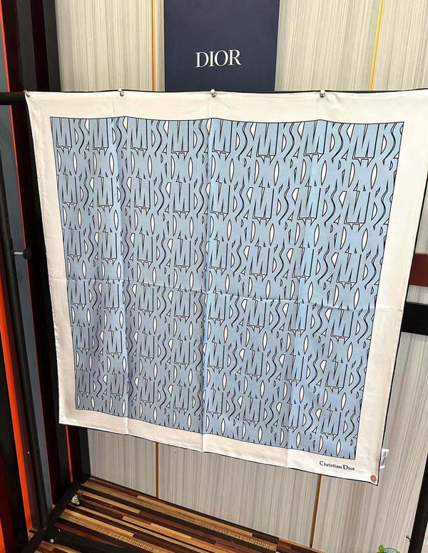 Dior Miss Dior Allover 90 Square Scarf