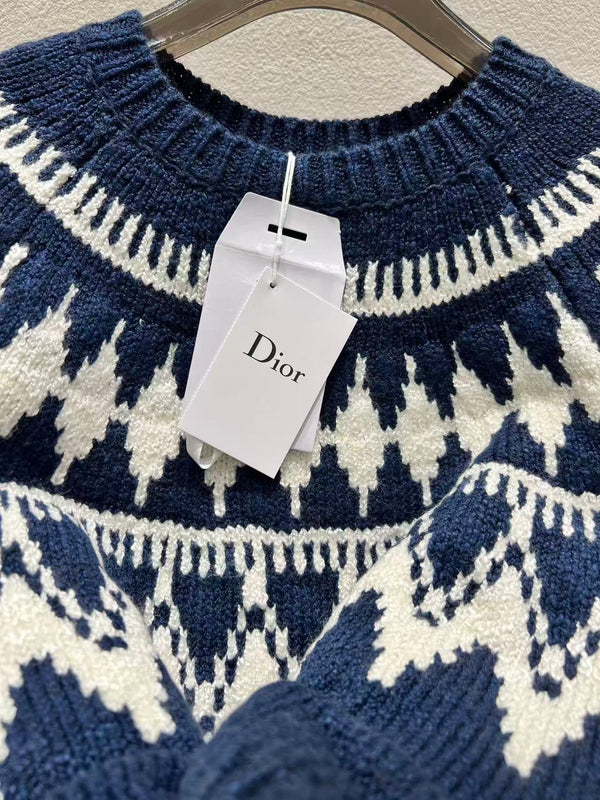 Dior Alps Sweater Alpaca Wool and Cotton Knit