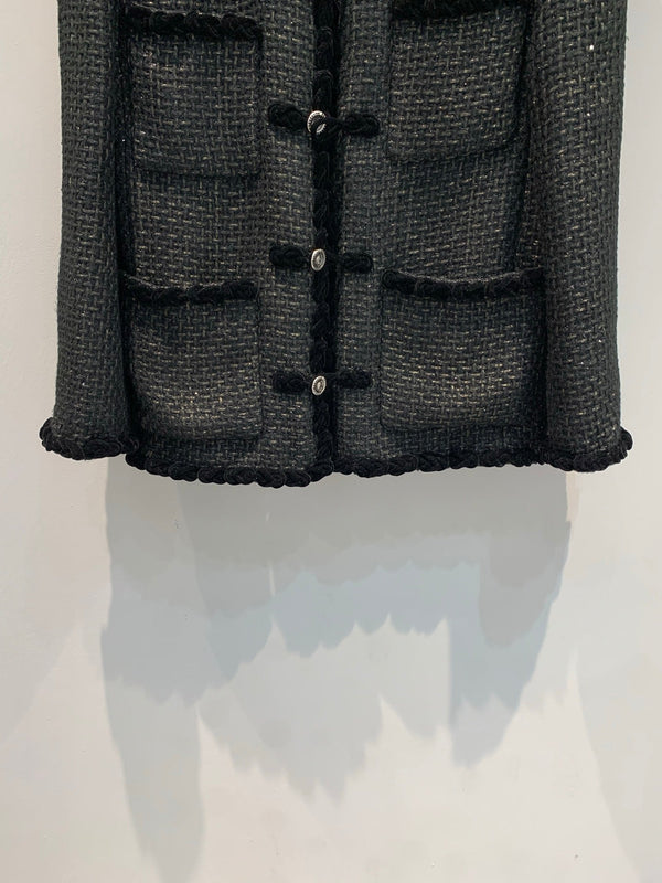 CC 25FW Woven Tweed Black Jacket