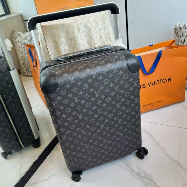 Louis Vuitton Horizon 55 Monogram Suicase Black Canvas Leather