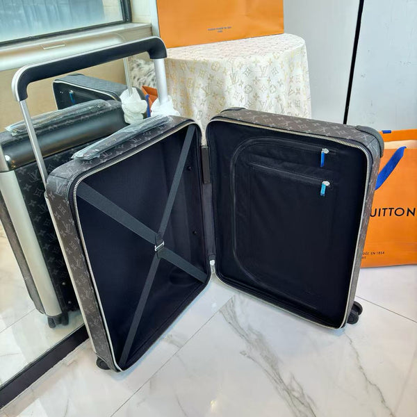 Louis Vuitton Horizon 55 Monogram Suicase Black Canvas Leather