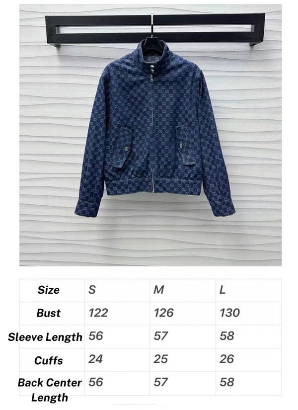 GG Blue Denim Bomber Jacket