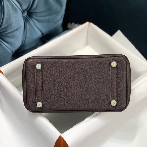 HM BIRKIN CAFE TOGO LEATHER SILVER HARDWARE