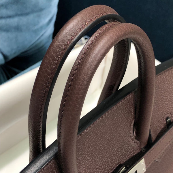 HM BIRKIN CAFE TOGO LEATHER SILVER HARDWARE