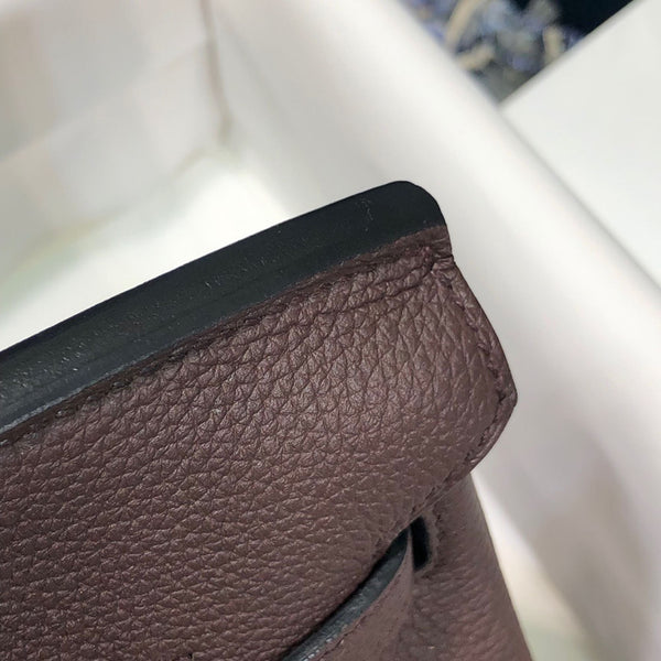 HM BIRKIN CAFE TOGO LEATHER SILVER HARDWARE