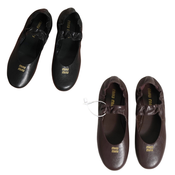 Ruches Nappa Leather Ballerinas 174