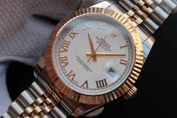 DATEJUST II ORO ACCIAIO QUADRANTE BIANCO NUMERI ARABI