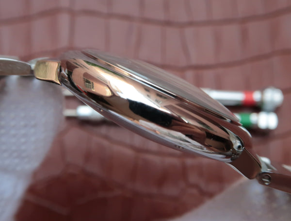 PALLONCINO BLU CON DATA QUADRANTE ARGENTO 42 NUMERI DI DIAMANTI