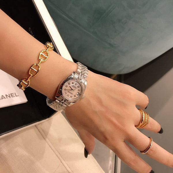 DATE JUST 28MM DIAMOND STUDDED