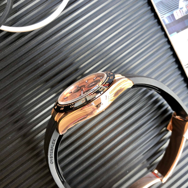 DAYTONA 40MM COPPER DIAL BLACK RUBBER STRAP