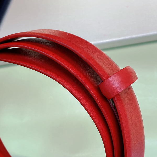 CINTURA DONNA CC FIBBIA 3.0CM PELLE ORO ROSA ROSSA