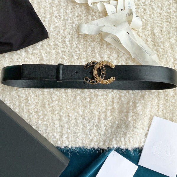 CINTURA DONNA CC FIBBIA 3.0CM PELLE MULTICOLORE NERA