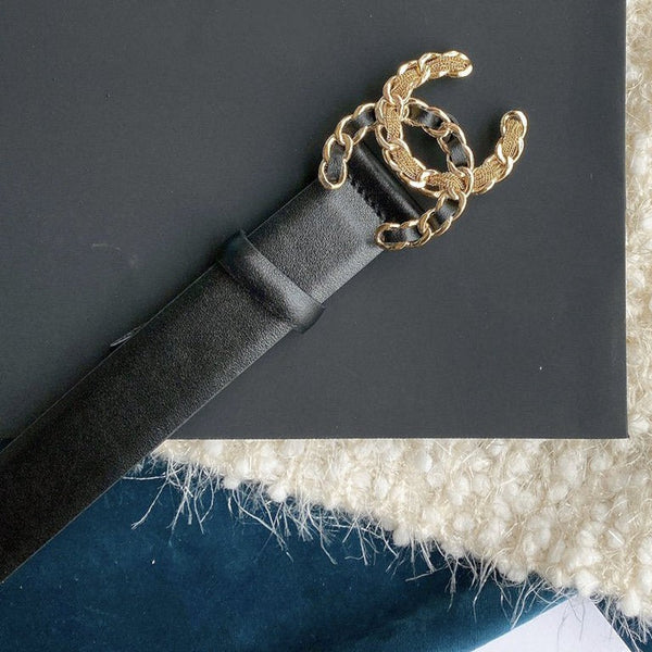 CINTURA DONNA CC FIBBIA 3.0CM PELLE MULTICOLORE NERA