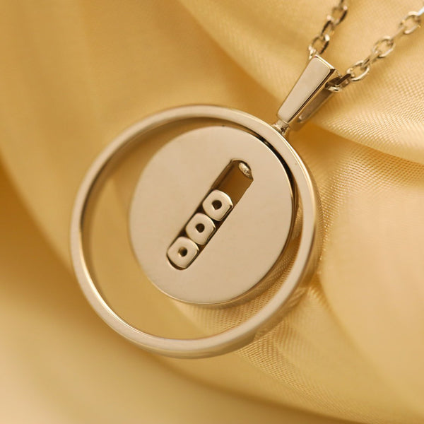 COLLANA IN ARGENTO E DIAMANTI LUCKY MOVE MM