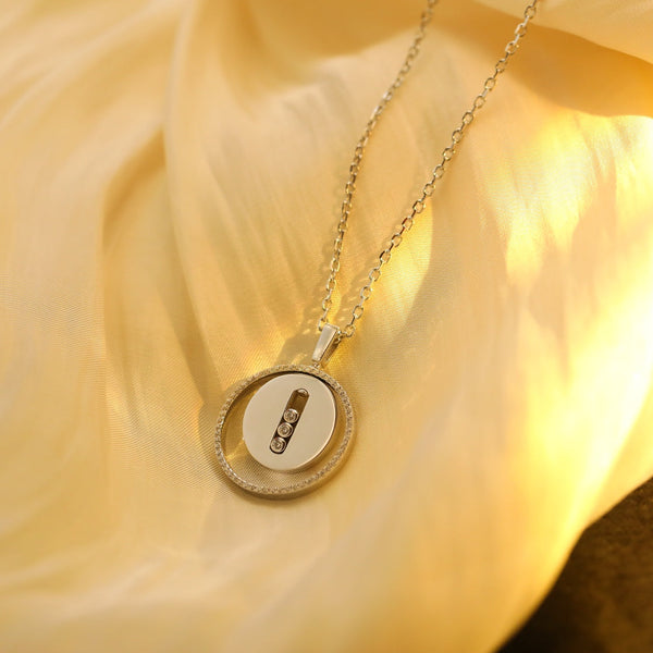 COLLANA IN ARGENTO E DIAMANTI LUCKY MOVE MM