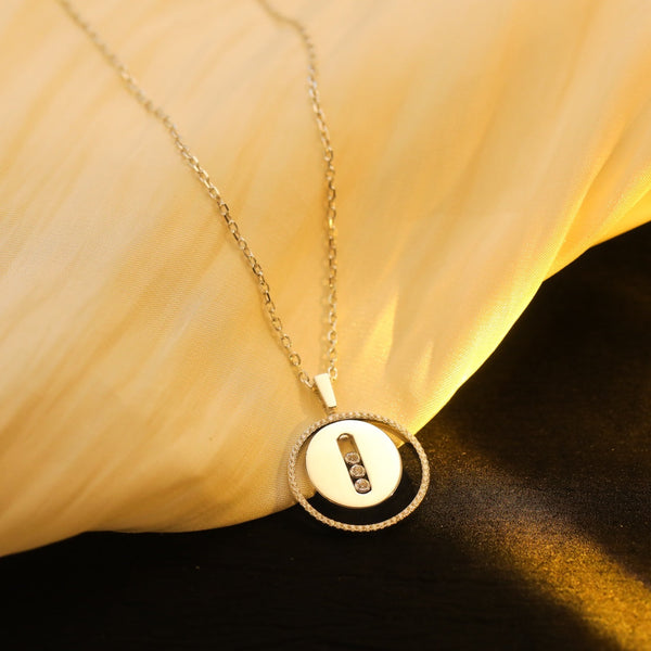 COLLANA IN ARGENTO E DIAMANTI LUCKY MOVE MM