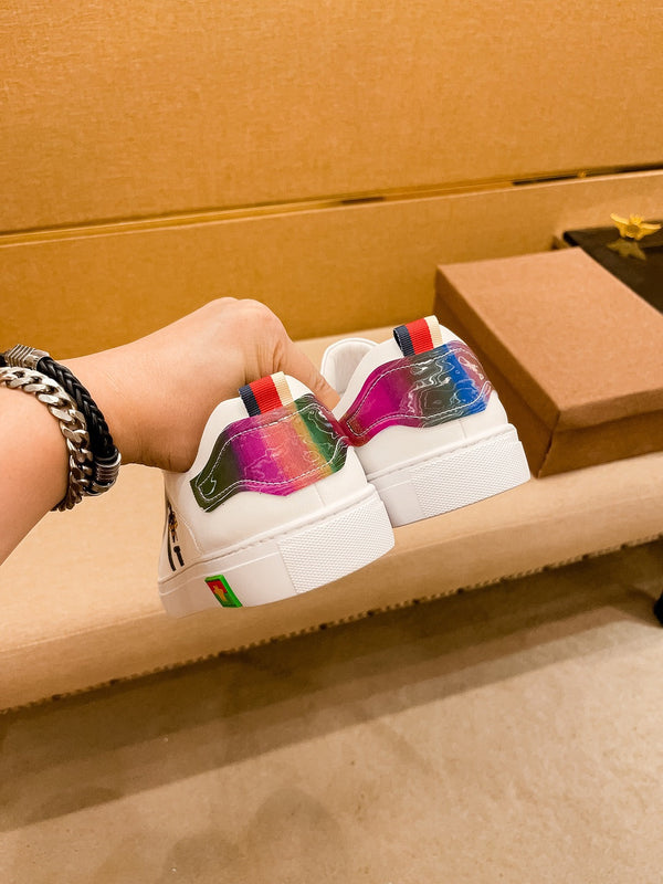 GG ACE EMBROIDERED WHITE BEE