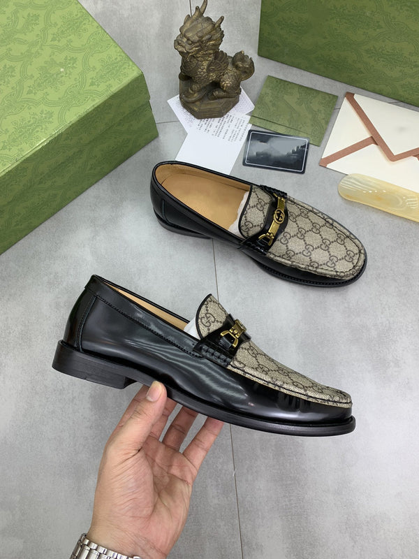 MOCASSINO GG DA UOMO IN PELLE MARRONE