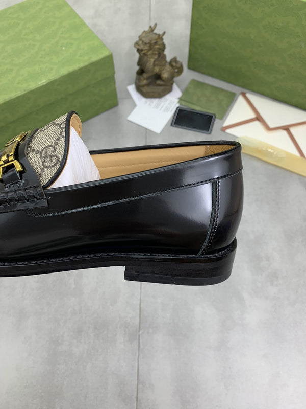 MOCASSINO GG DA UOMO IN PELLE MARRONE