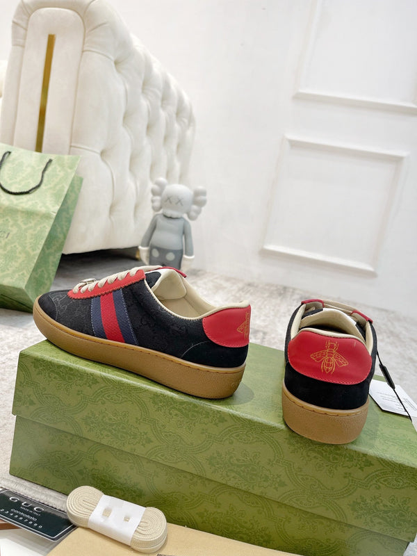 GG SNEAKERS ARDESIA NERO ROSSO PELLE