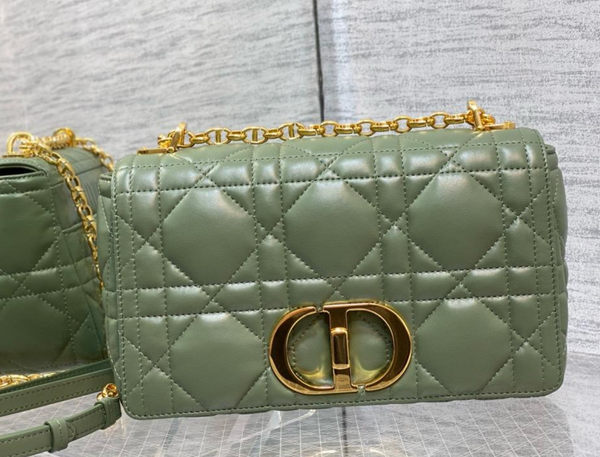 MEDIUM CARO BAG 25 GREEN MACROCANNAGE CALFSKIN