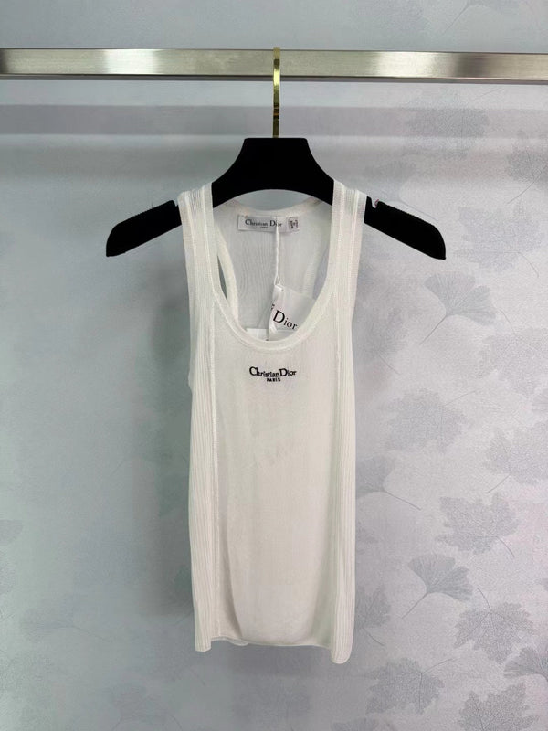 Dior 25 White Silk Tank Top