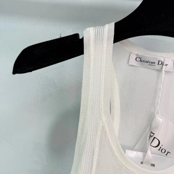 Dior 25 White Silk Tank Top