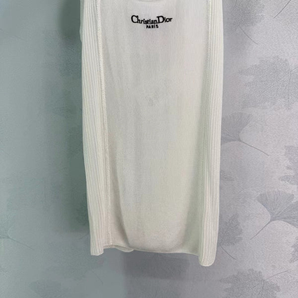 Dior 25 White Silk Tank Top