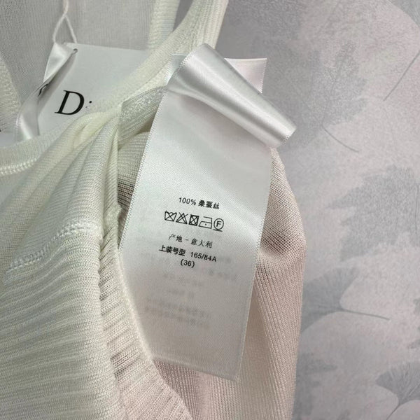 Dior 25 White Silk Tank Top