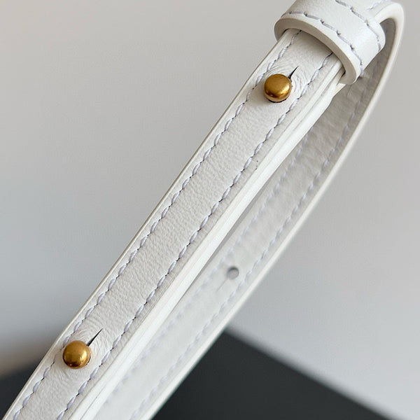 BV Mini Hop White Calfskin