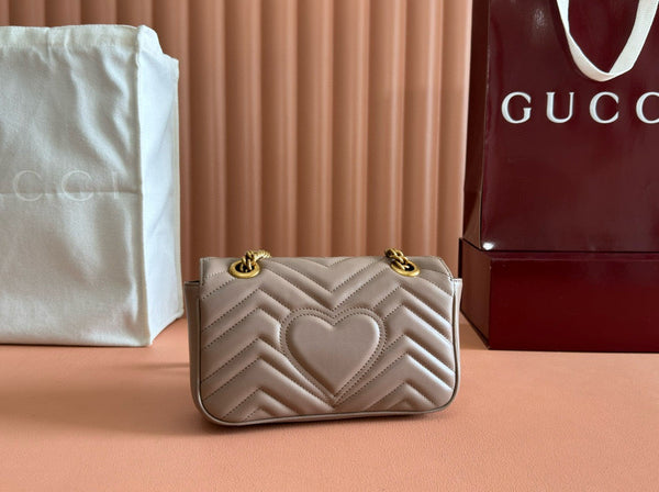 GC Marmont Matelassé Bag Nude Leather