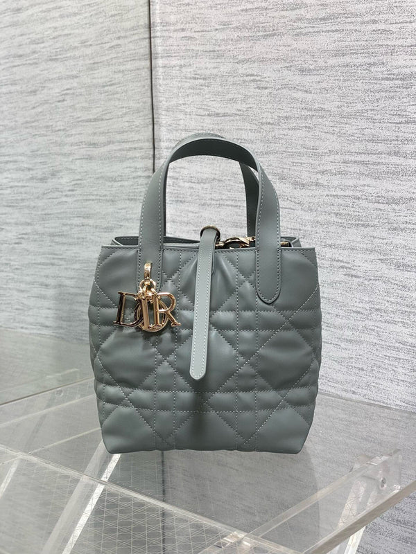 CD Small Toujours Vertical 18cm ROck Gray Calfskin