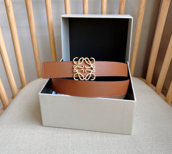 Loewe 28mm Reversible Belt Black Brown Leather