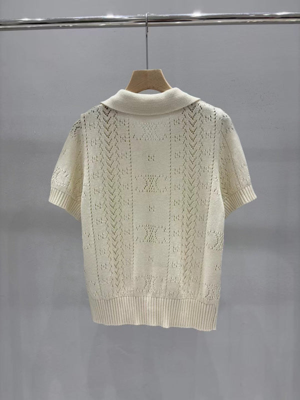 Celine Short Cardigan in Off White Cashmere