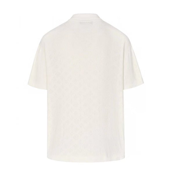 LV Short-sleeved Shirt White Wool
