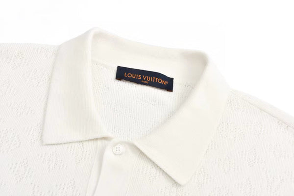 LV Short-sleeved Shirt White Wool