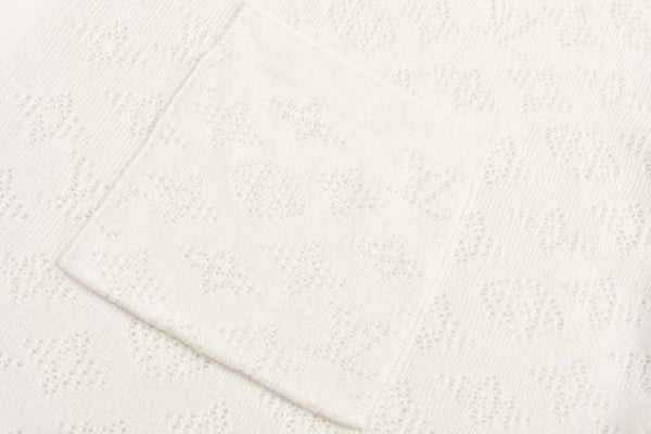 LV Short-sleeved Shirt White Wool