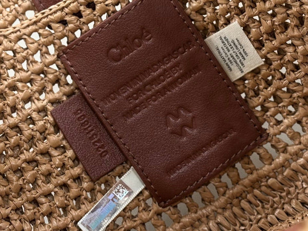 Chloe 2025 Summer Banana Hobo Bag Summery Brown In Raffia