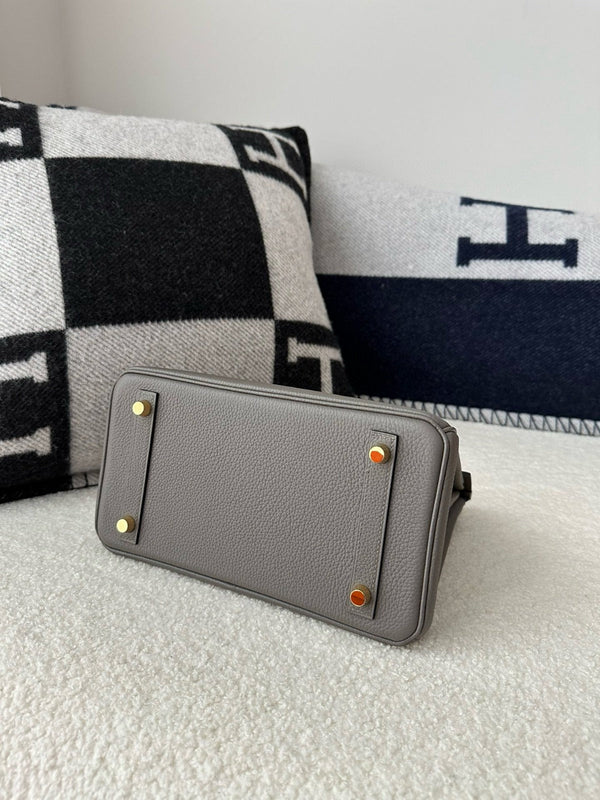 HM BIRKIN 25cm Gris Etain Togo Leather Gold Hardware