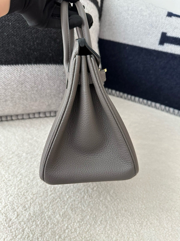 HM BIRKIN 25cm Gris Etain Togo Leather Gold Hardware