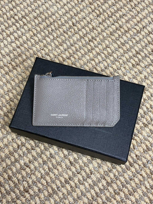YSL Zip Card Case Cowhide